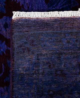 Contemporary Overdyed Wool Hand Knotted Purple Area Rug 9' 1" x 12' 0"