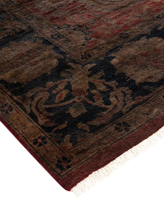 Modern Overdyed Hand Knotted Wool Red Area Rug 6' 0" x 8' 10"