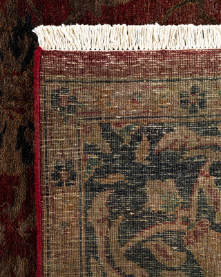 Contemporary Hand-Knotted Overdyed Red Area Rug 6' 0" x 8' 10"