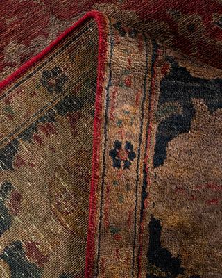 Contemporary Hand-Knotted Overdyed Red Area Rug 6' 0" x 8' 10"