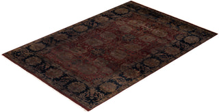 Contemporary Hand-Knotted Overdyed Red Area Rug 6' 0" x 8' 10"
