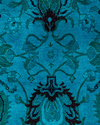 Contemporary Hand-Knotted Overdyed Blue Area Rug 4' 0" x 6' 1"