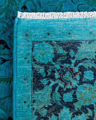 Contemporary Hand-Knotted Overdyed Blue Area Rug 4' 0" x 6' 1"