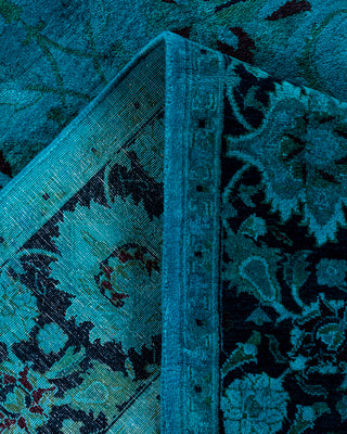 Contemporary Hand-Knotted Overdyed Blue Area Rug 4' 0" x 6' 1"