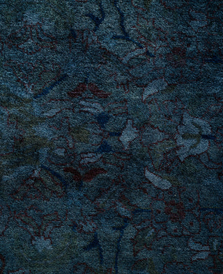 Overdyed One-of-a-Kind Wool Blue Area Rug 6' 4" x 9' 5"