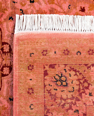 Overdyed Hand-Knotted Wool Modern-Contemporary Pink Area Rug 6' 3" x 9' 0"