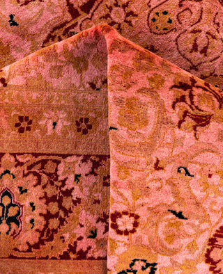 Overdyed Hand-Knotted Wool Modern-Contemporary Pink Area Rug 6' 3" x 9' 0"