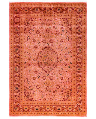Overdyed Hand-Knotted Wool Modern-Contemporary Pink Area Rug 6' 3" x 9' 0"