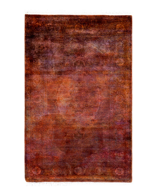 Contemporary Fine Vibrance Brown Wool Area Rug 2' 8" x 4' 3"