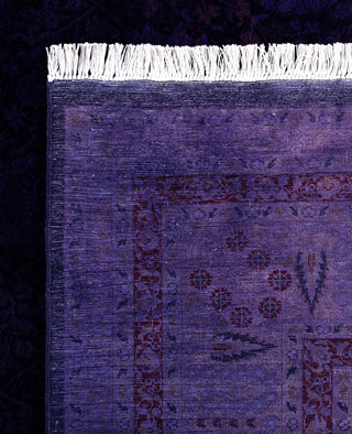 Overdyed One-of-a-Kind Wool Purple Area Rug 9' 1" x 18' 1"