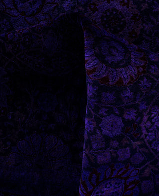 Overdyed One-of-a-Kind Wool Purple Area Rug 9' 1" x 18' 1"