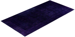 Overdyed One-of-a-Kind Wool Purple Area Rug 9' 1" x 18' 1"