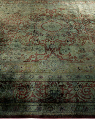 Contemporary Fine Vibrance Red Wool Area Rug - 9' 3" x 12' 0"