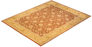 Traditional Hand Knotted Brown Area Rug 9' 3" x 11' 10"