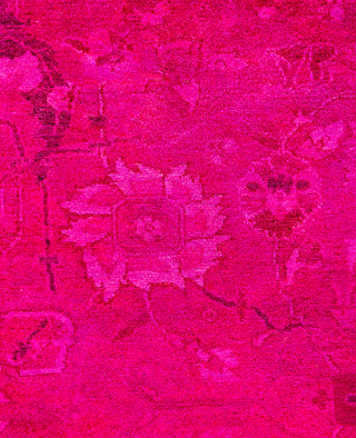 Overdyed One-of-a-Kind Wool Purple Area Rug 8' 1" x 10' 3"