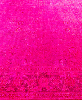 Overdyed One-of-a-Kind Wool Purple Area Rug 8' 1" x 10' 3"
