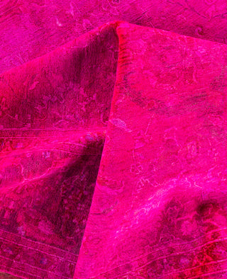 Overdyed One-of-a-Kind Wool Purple Area Rug 8' 1" x 10' 3"