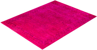 Overdyed One-of-a-Kind Wool Purple Area Rug 8' 1" x 10' 3"