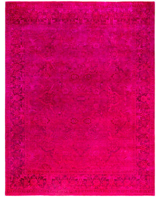 Overdyed One-of-a-Kind Wool Purple Area Rug 8' 1" x 10' 3"