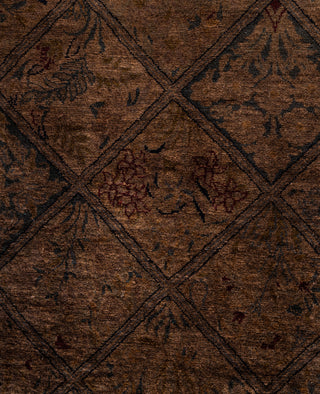Overdyed Hand-Knotted Wool Modern-Contemporary Brown Runner 2' 6" x 6' 10"