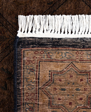 Overdyed Hand-Knotted Wool Modern-Contemporary Brown Runner 2' 6" x 6' 10"