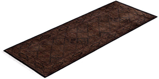 Overdyed Hand-Knotted Wool Modern-Contemporary Brown Runner 2' 6" x 6' 10"