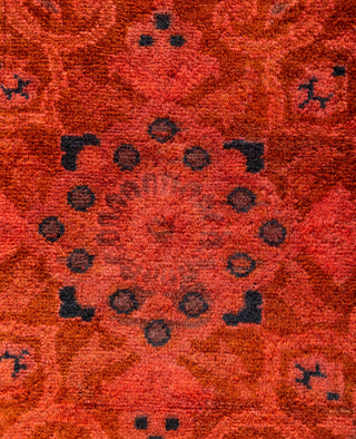 Overdyed Hand-Knotted Wool Modern-Contemporary Pink Area Rug 6' 1" x 9' 0"