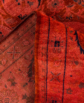 Overdyed Hand-Knotted Wool Modern-Contemporary Pink Area Rug 6' 1" x 9' 0"