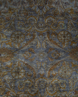 Contemporary Fine Vibrance Gray Wool Area Rug - 9' 2" x 12' 2"