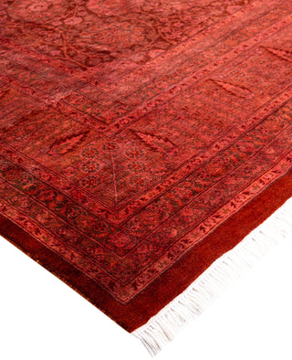 Overdyed Hand-Knotted Wool Modern-Contemporary Pink Area Rug 8' 1" x 10' 2"