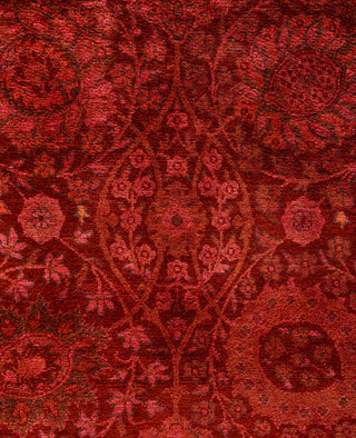 Overdyed Hand-Knotted Wool Modern-Contemporary Pink Area Rug 8' 1" x 10' 2"