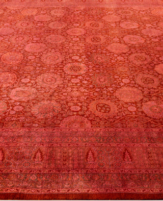 Overdyed Hand-Knotted Wool Modern-Contemporary Pink Area Rug 8' 1" x 10' 2"