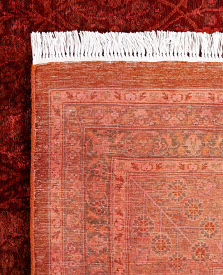 Overdyed Hand-Knotted Wool Modern-Contemporary Pink Area Rug 8' 1" x 10' 2"