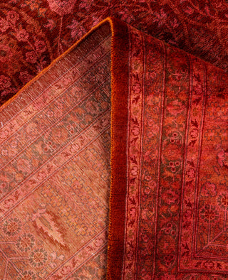 Overdyed Hand-Knotted Wool Modern-Contemporary Pink Area Rug 8' 1" x 10' 2"