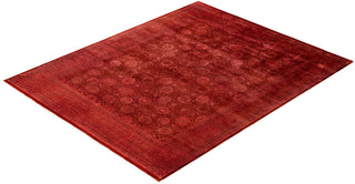 Overdyed Hand-Knotted Wool Modern-Contemporary Pink Area Rug 8' 1" x 10' 2"