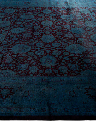 Contemporary Fine Vibrance Red Wool Area Rug - 8' 2" x 10' 4"
