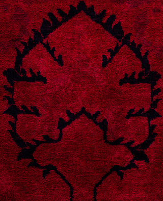 Contemporary Overdyed Wool Hand Knotted Pink Area Rug 8' 2" x 10' 4"