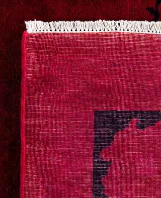 Contemporary Overdyed Wool Hand Knotted Pink Area Rug 8' 2" x 10' 4"