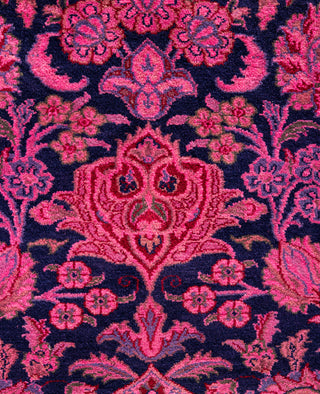 Overdyed Hand-Knotted Wool Modern-Contemporary Pink Area Rug 6' 0" x 9' 3"