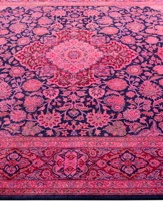 Overdyed Hand-Knotted Wool Modern-Contemporary Pink Area Rug 6' 0" x 9' 3"