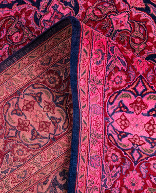 Overdyed Hand-Knotted Wool Modern-Contemporary Pink Area Rug 6' 0" x 9' 3"