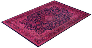 Overdyed Hand-Knotted Wool Modern-Contemporary Pink Area Rug 6' 0" x 9' 3"