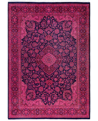 Overdyed Hand-Knotted Wool Modern-Contemporary Pink Area Rug 6' 0" x 9' 3"