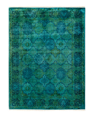 Modern Fine Vibrance Green Area Rug 6' 1" x 8' 3"