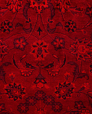 Overdyed Hand-Knotted Wool Modern-Contemporary Red Runner 2' 8" x 6' 1"