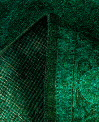 Overdyed Hand-Knotted Wool Modern-Contemporary Green Area Rug 2' 8" x 4' 4"