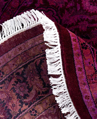 Overdyed Hand-Knotted Wool Modern-Contemporary Purple Area Rug 4' 1" x 4' 1"