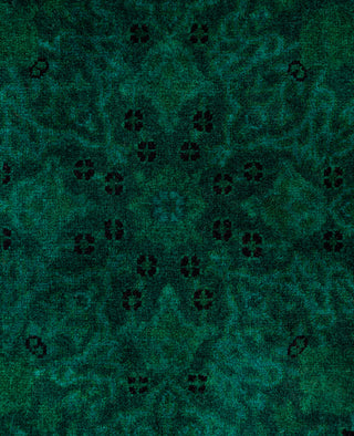 Fine Vibrance, One-of-a-Kind Hand-Knotted Area Rug  - Green, 3' 1" x 3' 1"