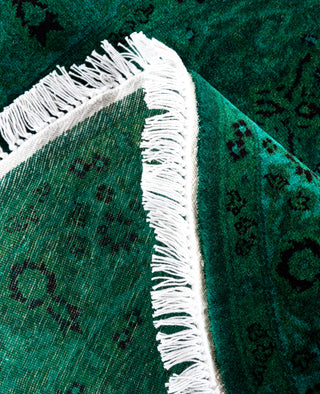 Fine Vibrance, One-of-a-Kind Hand-Knotted Area Rug  - Green, 3' 1" x 3' 1"