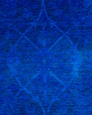 Contemporary Fine Vibrance Purple Wool Area Rug - 6' 2" x 9' 1"